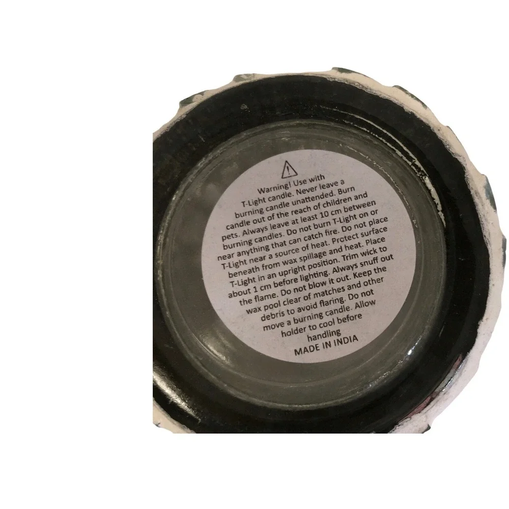 Votive Candle Holders Set 3 Silver Leaf Mosaic Glass Decor 3 1/2" X 3" - Picture 4 of 9